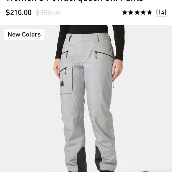 Helly Hansen Women’s POWDERQUEEN Ski & Snowboard Pants Color: TERRAZZO (grey) XL - Picture 1 of 15